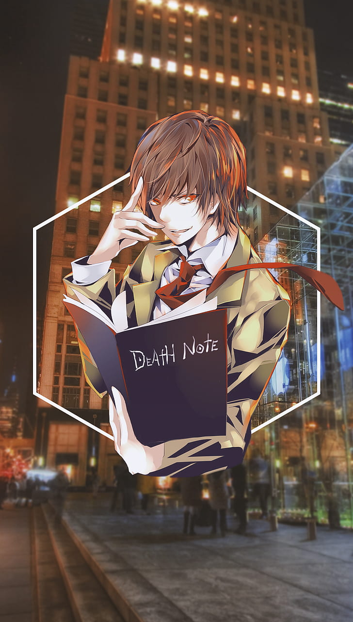аниме, картинка в картинке, Death Note, Ягами Лайт, HD обои, телефон обои