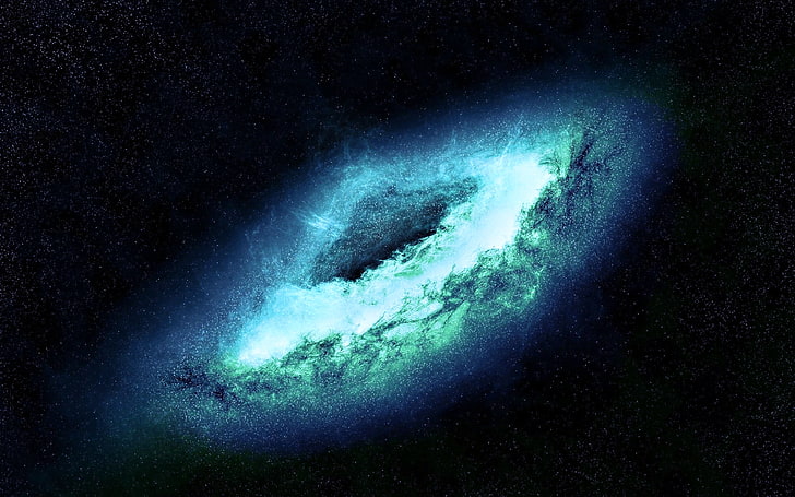 heavenly bodies illustration, blue, power, lenticular galaxy, HD wallpaper