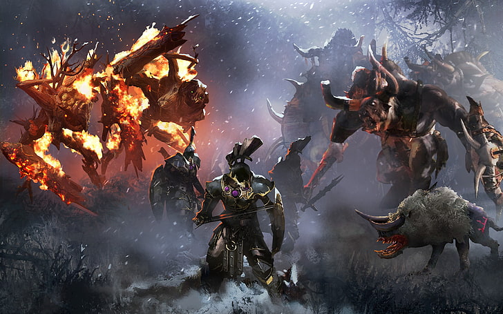 Total War, Total War: Kriegshammer, Fantasy, Norsca (Total War: Kriegshammer), Regimenter des Ruhmes, HD-Hintergrundbild