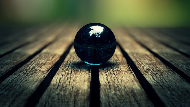 bola de cristal negro, fondo simple, elementos, mármol, azul oscuro, azul, fotografía, macro, bola, Fondo de pantalla HD