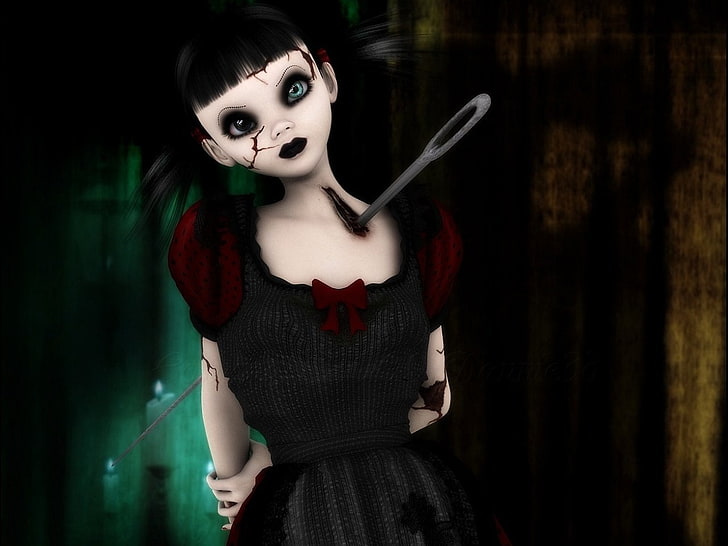Creepy Voodoo doll wallpaper, Dark, Creepy, HD wallpaper