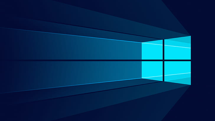 Windows 10, minimalism, logotyp, varumärke, HD tapet