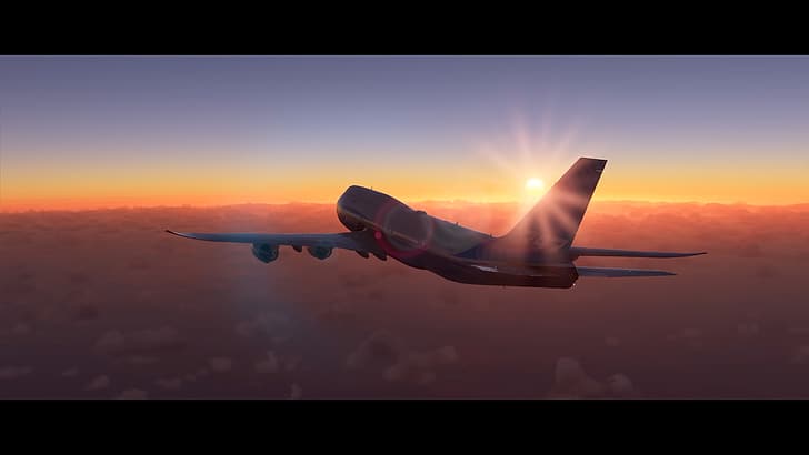 Boeing 747, Microsoft Uçuş Simülatörü, HD masaüstü duvar kağıdı