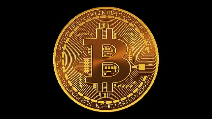 black, fon, coin, bitcoin, btc, HD wallpaper