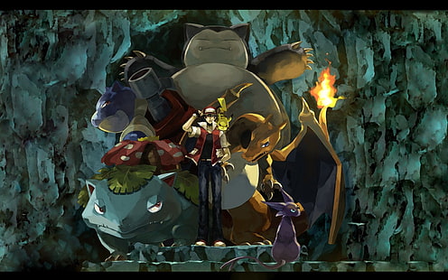 Pokemon digitale Tapete, Pokémon, Pokémon Trainer, Rot (Charakter), HD-Hintergrundbild HD wallpaper