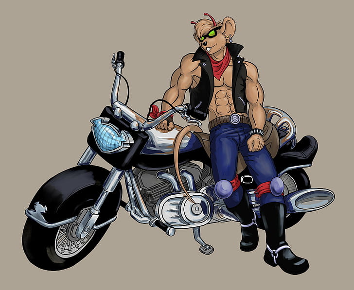 Biker Mice from Mars, Cartoon, Fan Art, Throttle, HD wallpaper