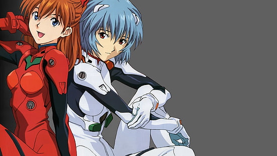Neon Genesis Evangelion, Asuka Langley Soryu, Ayanami Rei, anime, Fondo de pantalla HD HD wallpaper