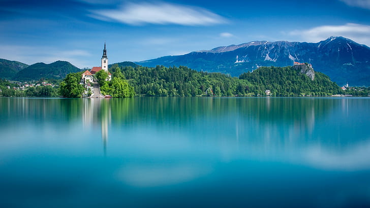 Bled, Slovenia, Lago di Bled, bellissimo, natura, paesaggio, sanguinato, slovenia, Lago di Bled, bellissimo, natura, paesaggio, Sfondo HD