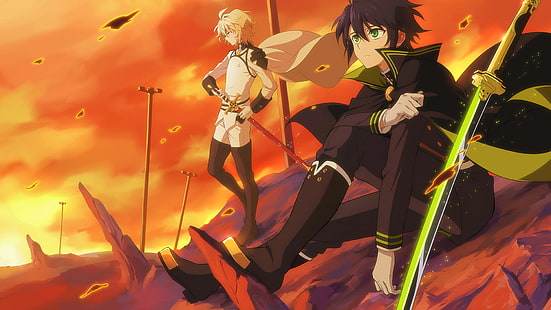 Anime, Seraph des Endes, Mikaela Hyakuya, Yūichirō Hyakuya, HD-Hintergrundbild HD wallpaper