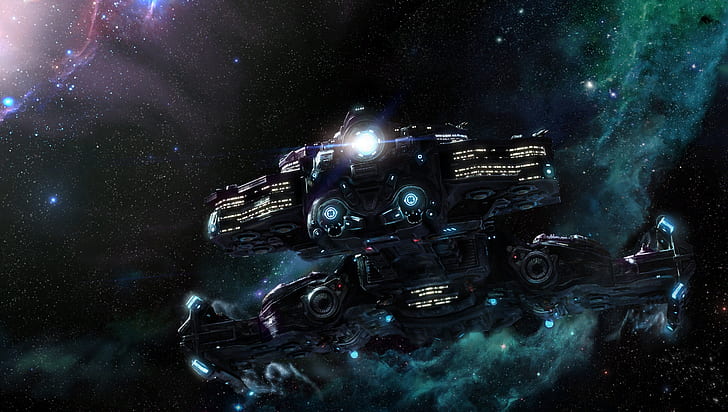 yttre rymden Starcraft Battlecruiser 2048x1160 Flygplan Space HD Art, Starcraft, yttre rymden, HD tapet