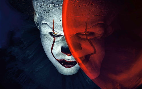 Bill Skarsgårdจากเรื่อง It As Pennywise Clown, วอลล์เปเปอร์ HD HD wallpaper