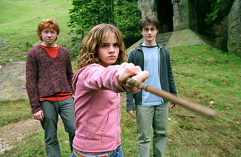 Harry Potter, Harry Potter i więzień Azkabanu, Hermiona Granger, Ron Weasley, Tapety HD HD wallpaper