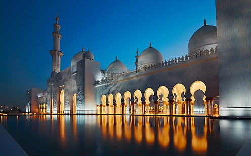 Мечеть в Абу-Даби, HD обои HD wallpaper