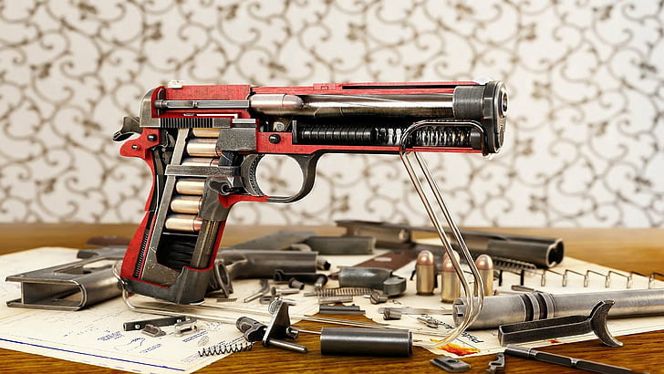1920x1080 px, пистолет, M1911, World of Guns, HD тапет