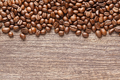 latar belakang, kopi, biji-bijian, kayu, tekstur, kacang, dipanggang, Wallpaper HD HD wallpaper