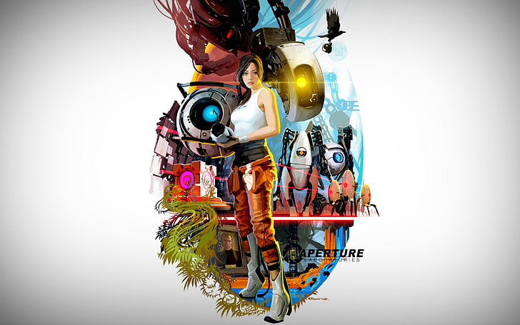 Portal, Portal 2, Chell (포털), Portal (비디오 게임), 포스터, 비디오 게임, HD 배경 화면