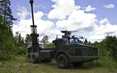 Sistem Artileri Pemanah, Sistem BAE Bofors, FH77BW L52, Propeller Howitzer, Diri Sendiri, Angkatan Darat Swedia, Wallpaper HD HD wallpaper