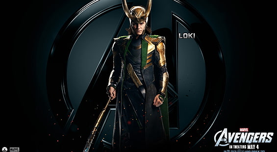 The Avengers Loki, Marvel Avengers Loki, tapeta cyfrowa, filmy, The Avengers, 2012, film, loki, Tapety HD HD wallpaper