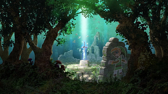Zelda, la leyenda de Zelda: un enlace entre mundos, Fondo de pantalla HD HD wallpaper