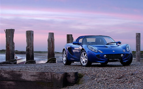 Lotus Elise R 3, coupé convertible azul, lotus, elise, autos, Fondo de pantalla HD HD wallpaper