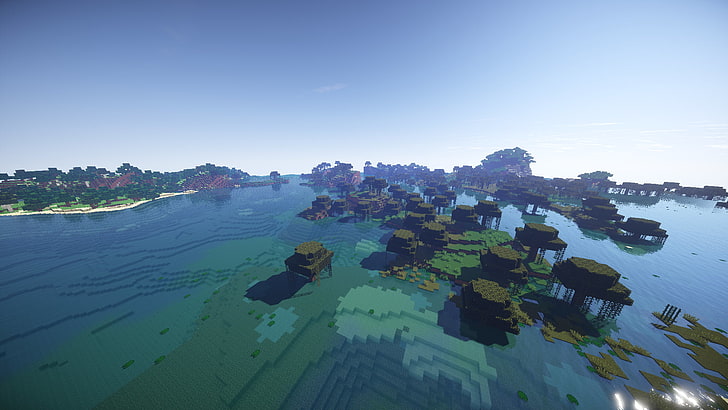 Minecraft-Spiel, Minecraft, Wasser, Sonne, Meer, HD-Hintergrundbild