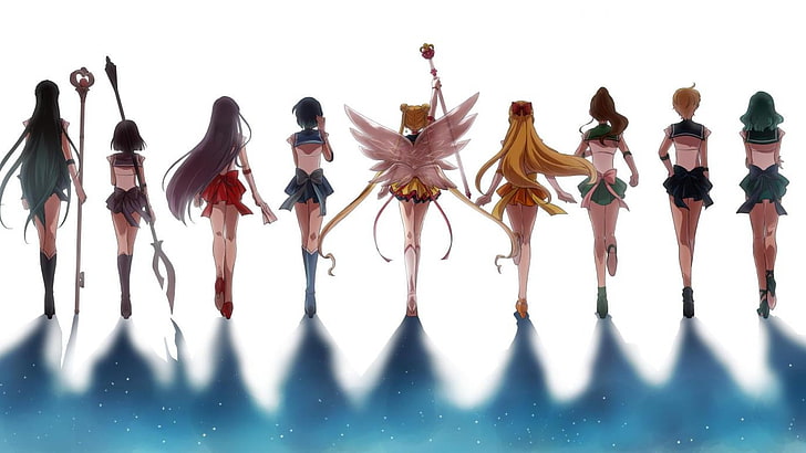 женские аниме персонажи цифровые обои Sailor Moon, HD обои