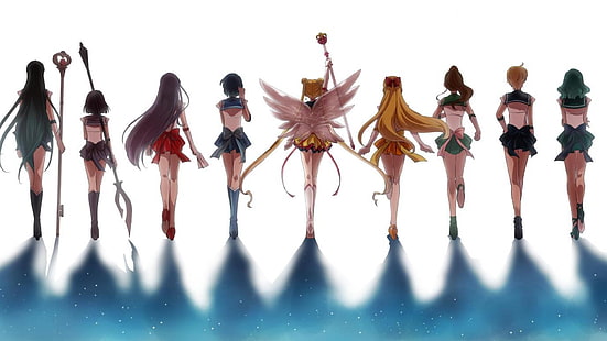 женские аниме персонажи цифровые обои Sailor Moon, HD обои HD wallpaper