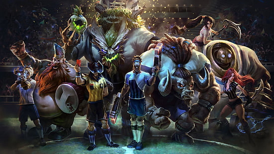 Video Game, League Of Legends, Akali (League Of Legends), Alistar (League Of Legends), Blitzcrank (League Of Legends), Ezreal (League Of Legends), Gragas (League Of Legends), Katarina (League Of Legends), Lucian (League Of Legends), Maokai (League Of Legends), Twisted Fate (League Of Legends), HD wallpaper HD wallpaper