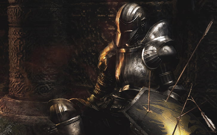 Knight Medieval Armor HD, fantasia, cavaliere, medievale, armatura, Sfondo HD