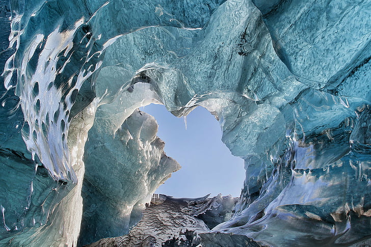 glacier, ice, iceland, vatnajokull, HD wallpaper
