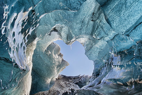 빙하, 얼음, 아이슬란드, vatnajokull, HD 배경 화면 HD wallpaper