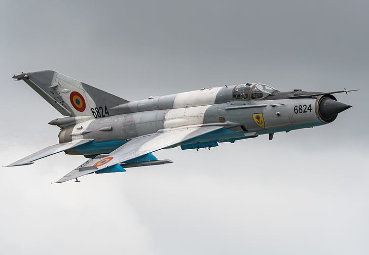 Jet Fighters, Mikoyan-Gurevich MiG-21, Самолет, Jet Fighter, Warplane, HD тапет