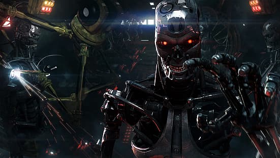 โลหะ เหล็ก โรงงาน หุ่นยนต์ มือ ไซบอร์ก Terminator T-800 Skynet, วอลล์เปเปอร์ HD HD wallpaper