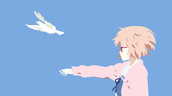 Anime, Jenseits der Grenzen, Kyoukai no Kanata, Minimalist, Mirai Kuriyama, HD-Hintergrundbild HD wallpaper