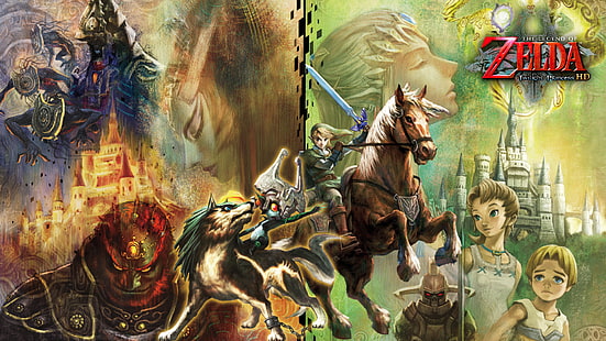 Zelda, Legenda Zelda: Putri Senja, Ganondorf, Link, Midna (Legenda Zelda), Wallpaper HD HD wallpaper