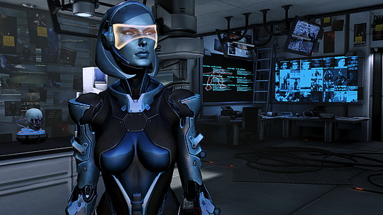 Mass Effect, EDI, fiksi ilmiah, Mass Effect 3, video game, Wallpaper HD HD wallpaper