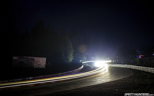 Nurburgring Race Track Timelapse Night HD, автомобили, ночь, гонки, замедленная съемка, трасса, Нюрбургринг, HD обои HD wallpaper