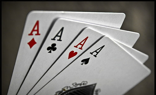 Poker ess, fyra ess-spelkort, spel, poker, ess, HD tapet HD wallpaper