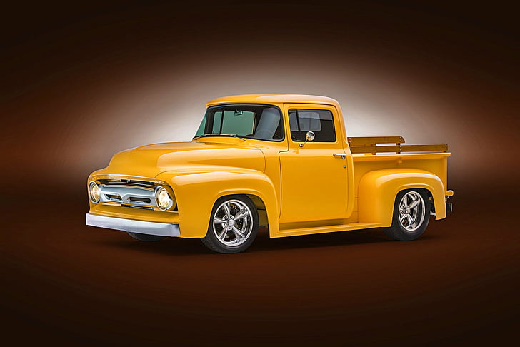 Ford, Ford F100, Ford F100 1956, Hot Rod, Pick-up, Camion, Fond d'écran HD