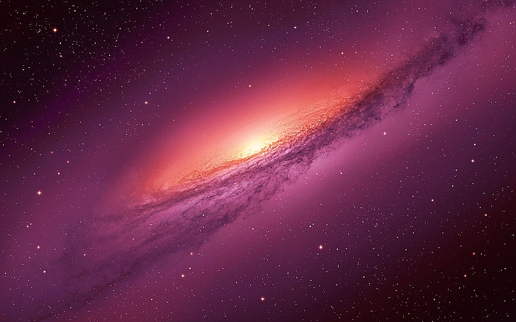 галактика тапет, пространство, визуализация, галактика, лилаво, звезди, цифрово изкуство, вселена, космическо изкуство, NGC 3190, HD тапет