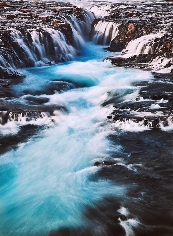 Wasserfälle malen, Wasserfall, Fluss, Bach, Wasser, HD-Hintergrundbild, Handy-Hintergrundbild