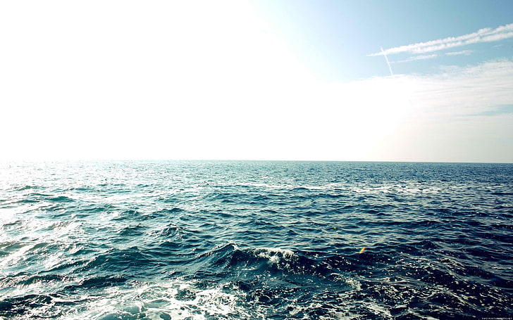 body of water, sea, waves, sky, HD wallpaper