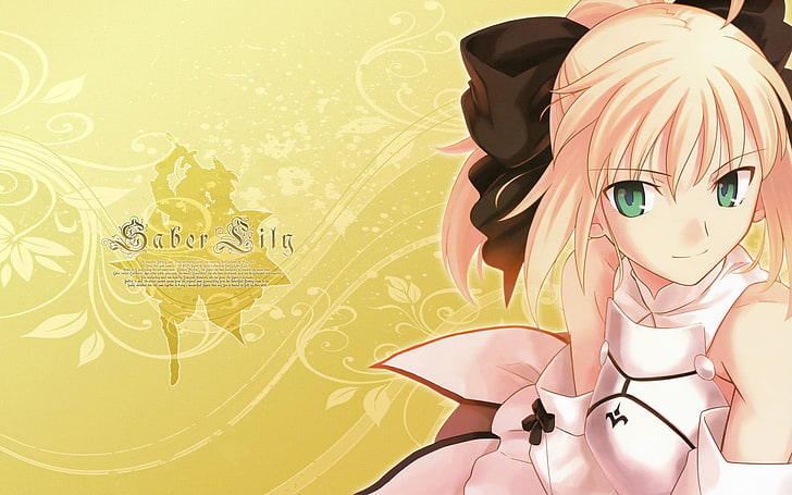 Saber, Fate / Unlimited Codes, Fate Series, Saber Lily, rubia, ojos verdes, Fondo de pantalla HD