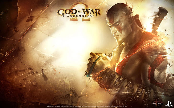 Бог войны Кратос HD, плакат о вознесении бога войны, видеоигры, война, бог Кратос, HD обои