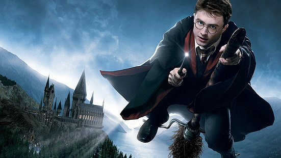 zamek, Daniel Radcliffe, Harry Potter, Harry Potter i Czara Ognia, Hogwart, filmy, Tapety HD HD wallpaper