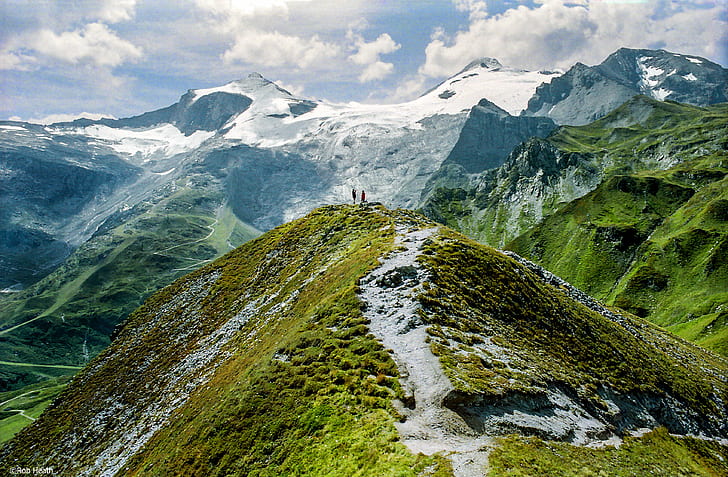 dağ silsilesi havadan görünümü, Avusturya Alpleri, havadan görünümü, dağ silsilesi, sırt, alp, kar, buzulu, zirve, dağ, doğa, açık havada, manzara, avrupa Alpler, dağ Tepe, manzara, yaz, kaya - Nesne, avrupa, hikingtepe, seyahat, çimen, turizm, vadi, HD masaüstü duvar kağıdı