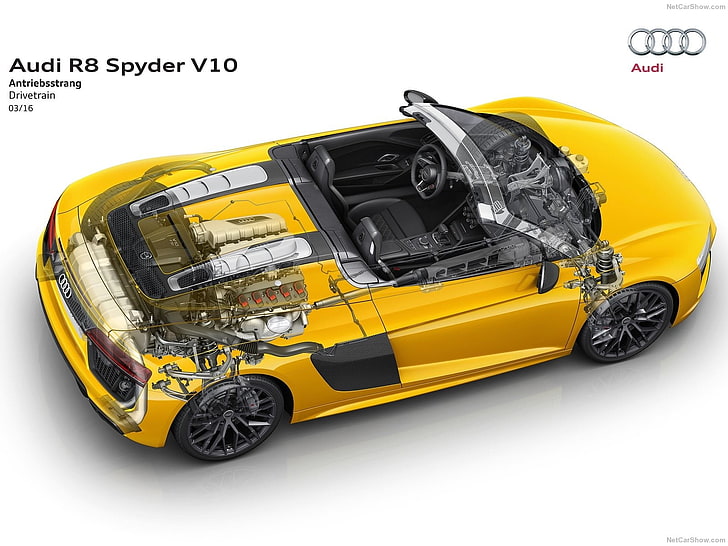 Audi R8 Spyder, Audi, Audi R8, автомобил, HD тапет