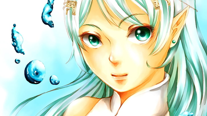 Anime, Anime Girls, Augen, originelle Charaktere, spitze Ohren, HD-Hintergrundbild