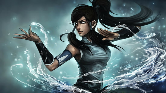 Korra, Avatar: The Last Airbender, water, fantasy girl, Avatar, The Legend of Korra, HD wallpaper HD wallpaper