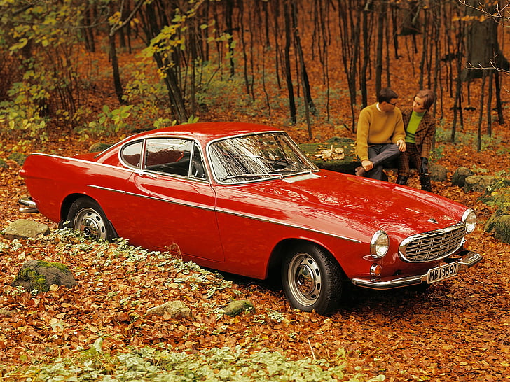 1961, autumn, classic, p1800, volvo, HD wallpaper